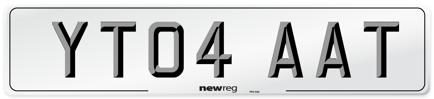 YT04 AAT Number Plate from New Reg